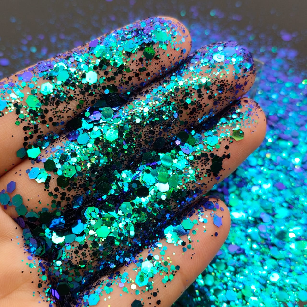 TURKS & CAICOS - Chunky Color Shift Mixed Glitter