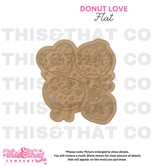 Silicone Mold for Resin | Donut Love Flat