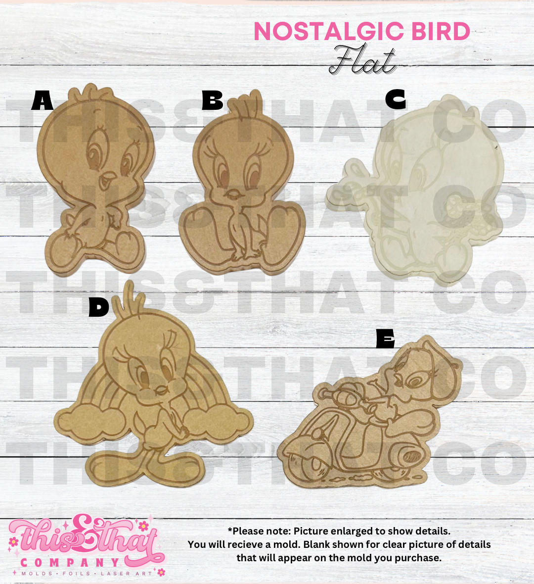Silicone Mold For Resin | Nostalgic Bird Flats