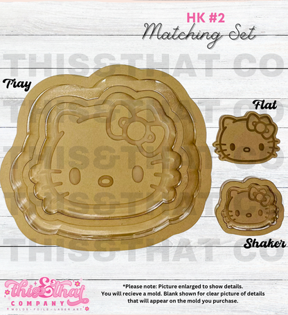 Silicone Mold For Resin | Kawaii Cat Tray, Shaker, Flat Set