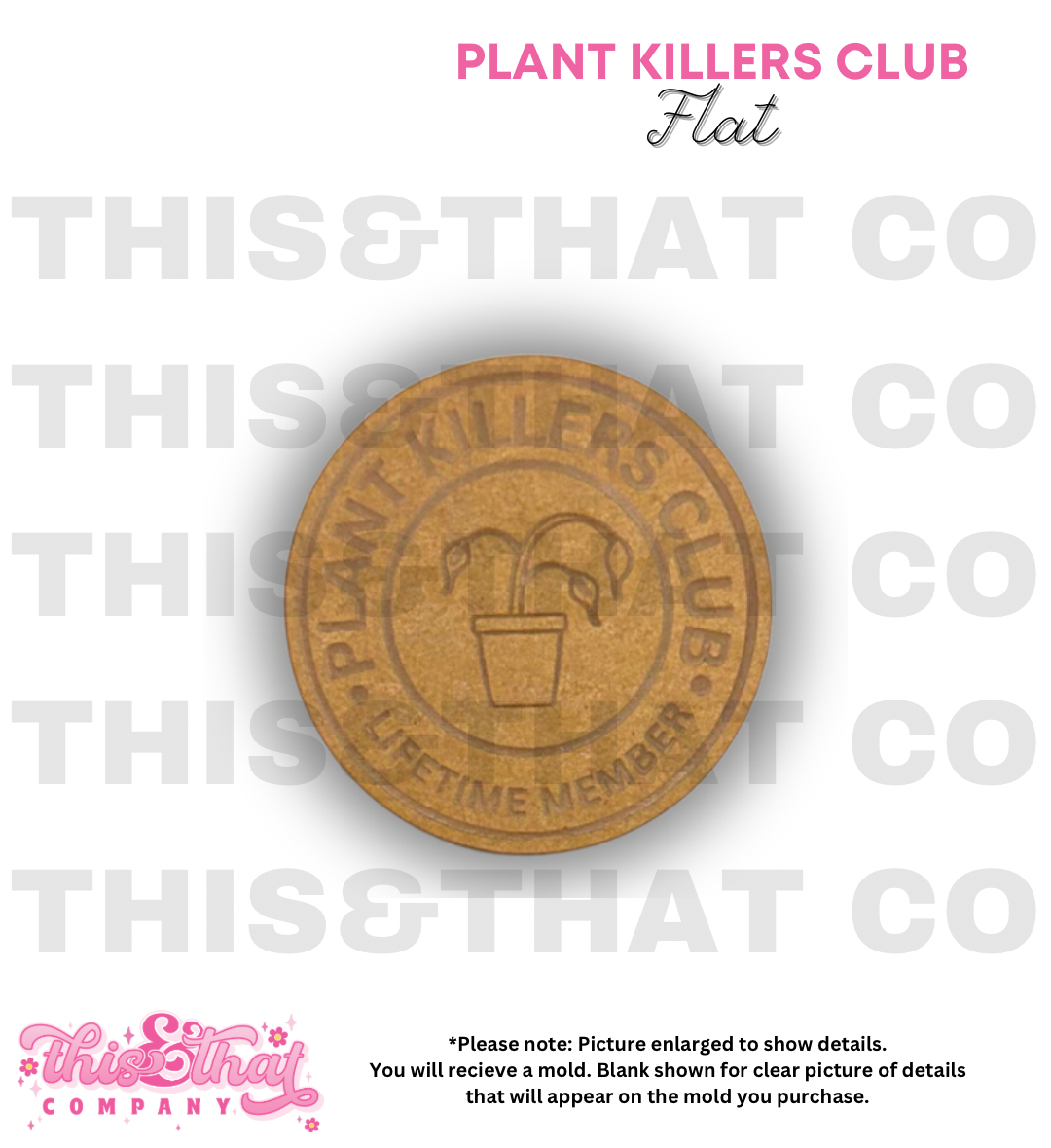 Silicone Mold for Resin | Plant Killers Club Badge