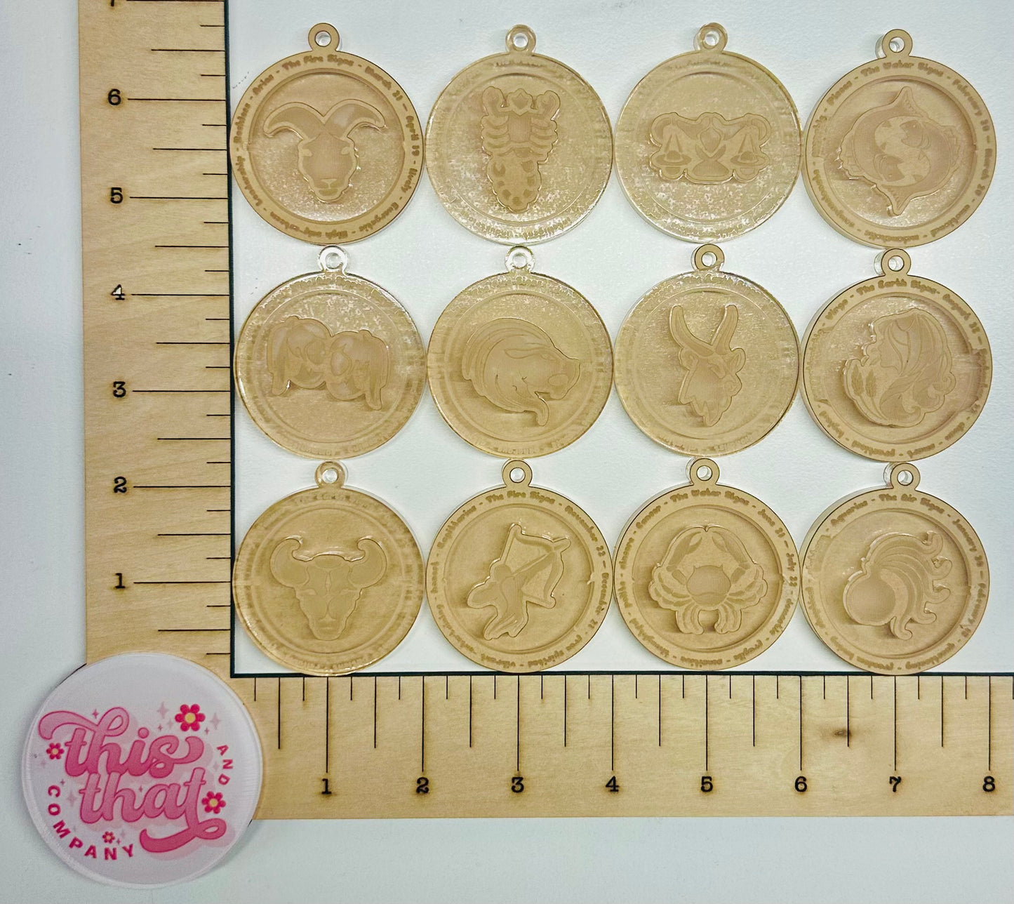 Silicone Mold for Resin | Layered Zodiac Keychain w/ Attributes