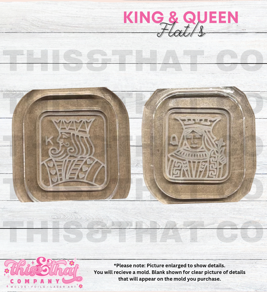 Silicone Mold For Resin | King & Queen Flats