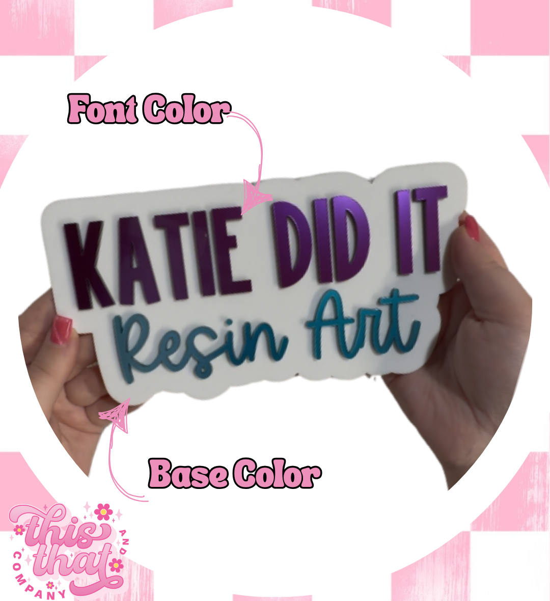 Laser Cut | Acrylic 2/3 Line Username/ Business Name Watermark