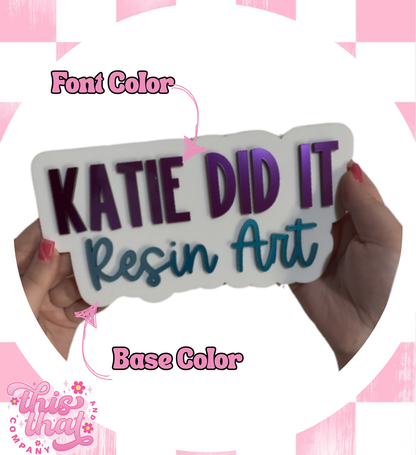 Laser Cut | Acrylic 2/3 Line Username/ Business Name Watermark