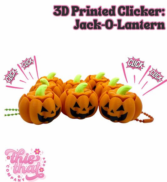 3D Print | Fidget Clicker | Jack O Lantern