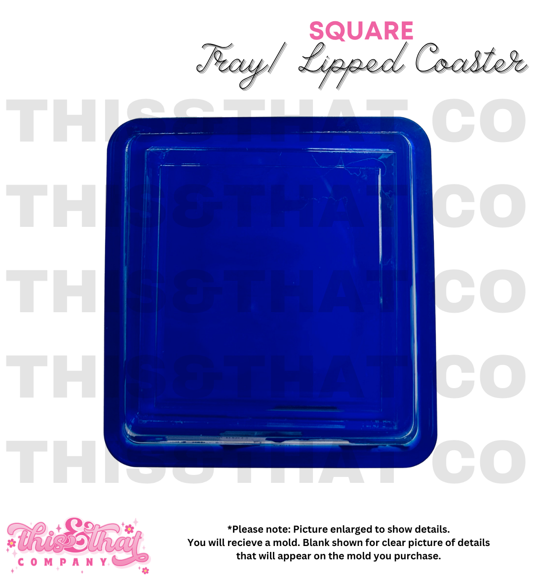 Silicone Mold For Resin |  Square Tray / Lipped Coaster