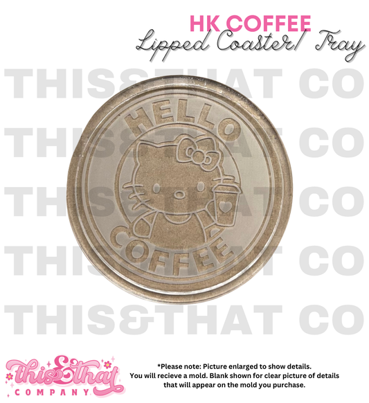Silicone Mold for Resin | Kawaii Cat Lipped Coaster