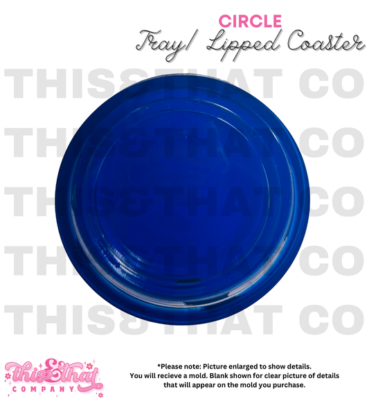 Silicone Mold For Resin | Circle Tray / Lipped Coaster