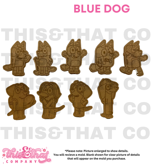 Silicone Mold For Resin | Blue Dog & Friends Mold