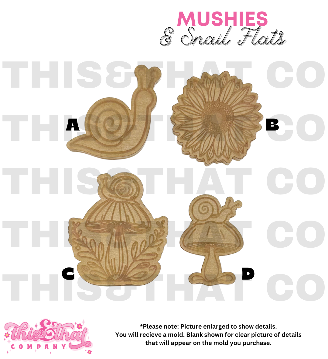 Silicone Mold for Resin | Snails and Mushroom Flats