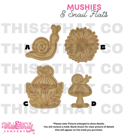Silicone Mold for Resin | Snails and Mushroom Flats