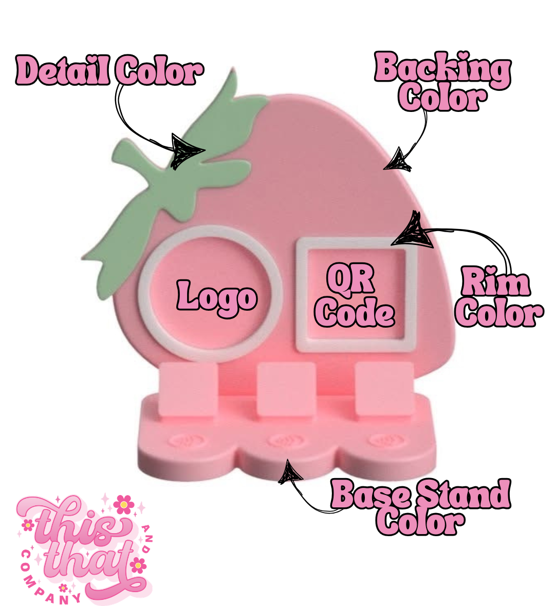 3D Print | Payment Station | FULLY CUSTOMIZABLE | Strawberry