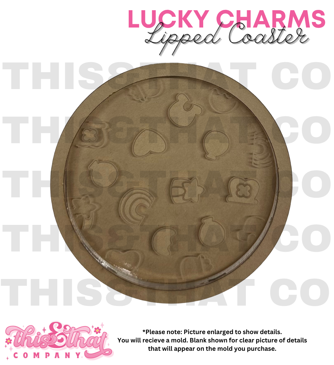 Silicone Mold For Resin | Lucky Charms Lipped Etched Coaster