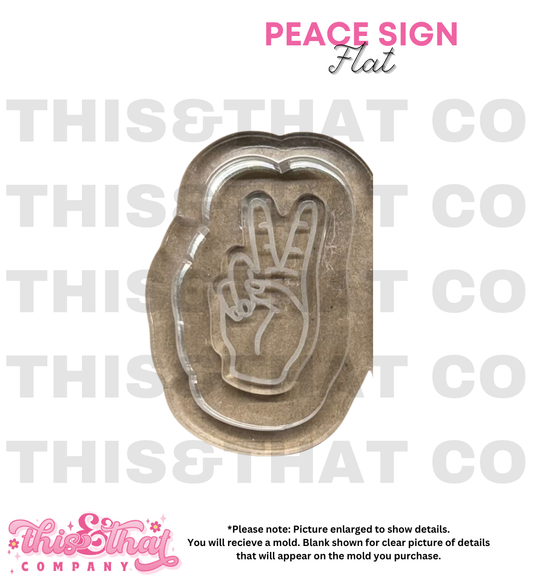 Silicone Mold For Resin | Peace Sign Flat