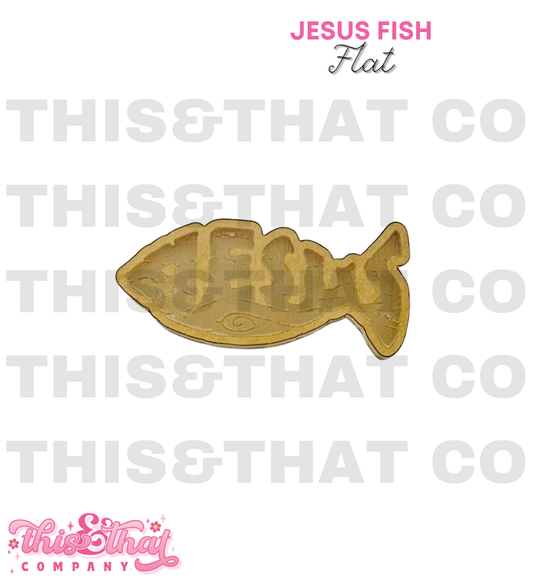 Silicone Mold For Resin | Jesus Fish Flat
