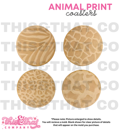 Silicone Mold For Resin | Animal Print Cup Coaster Mold
