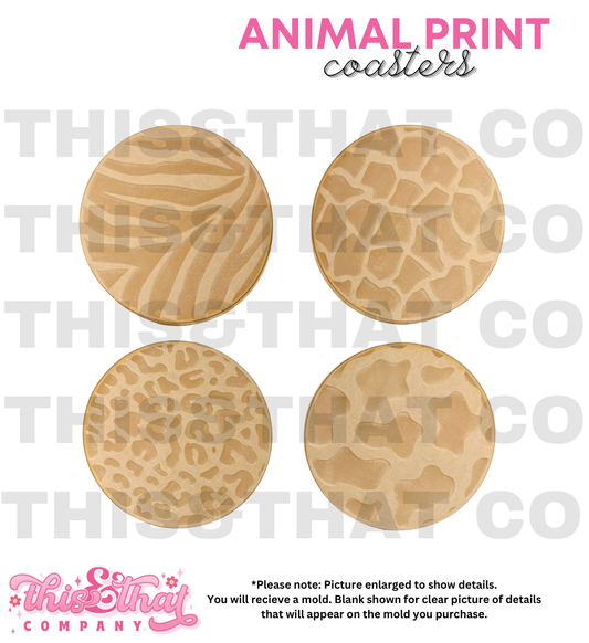 Silicone Mold For Resin | Animal Print Cup Coaster Mold