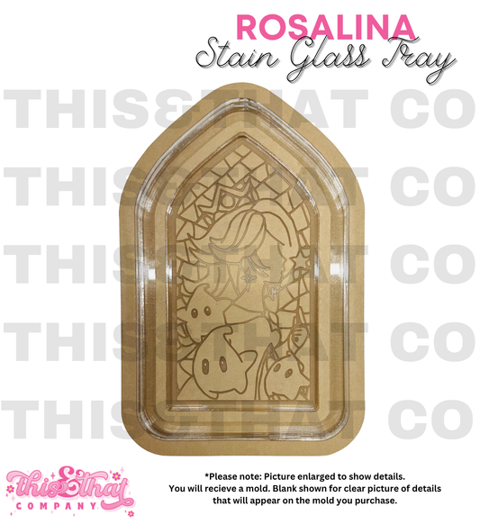 Silicone Mold For Resin | Princess Stained Glass Tray/ Lipped Coaster