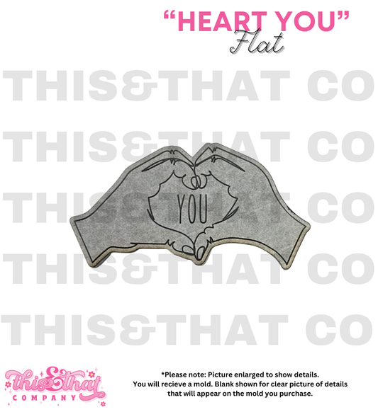 Silicone Mold for Resin | "Heart You" Flat