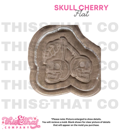 Silicone Mold For Resin | Skull Cherry Flat