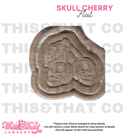 Silicone Mold For Resin | Skull Cherry Flat