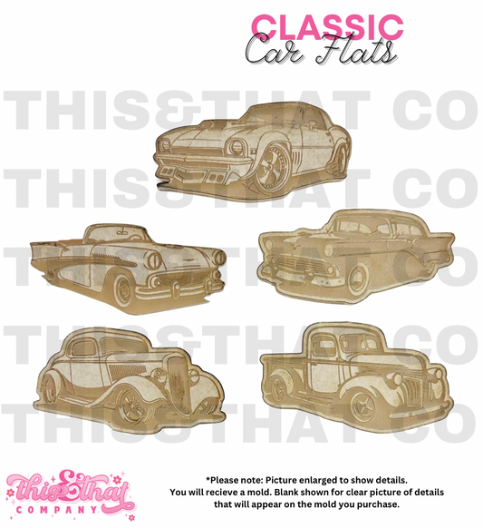 Silicone Mold for Resin | Classic Cars Flats