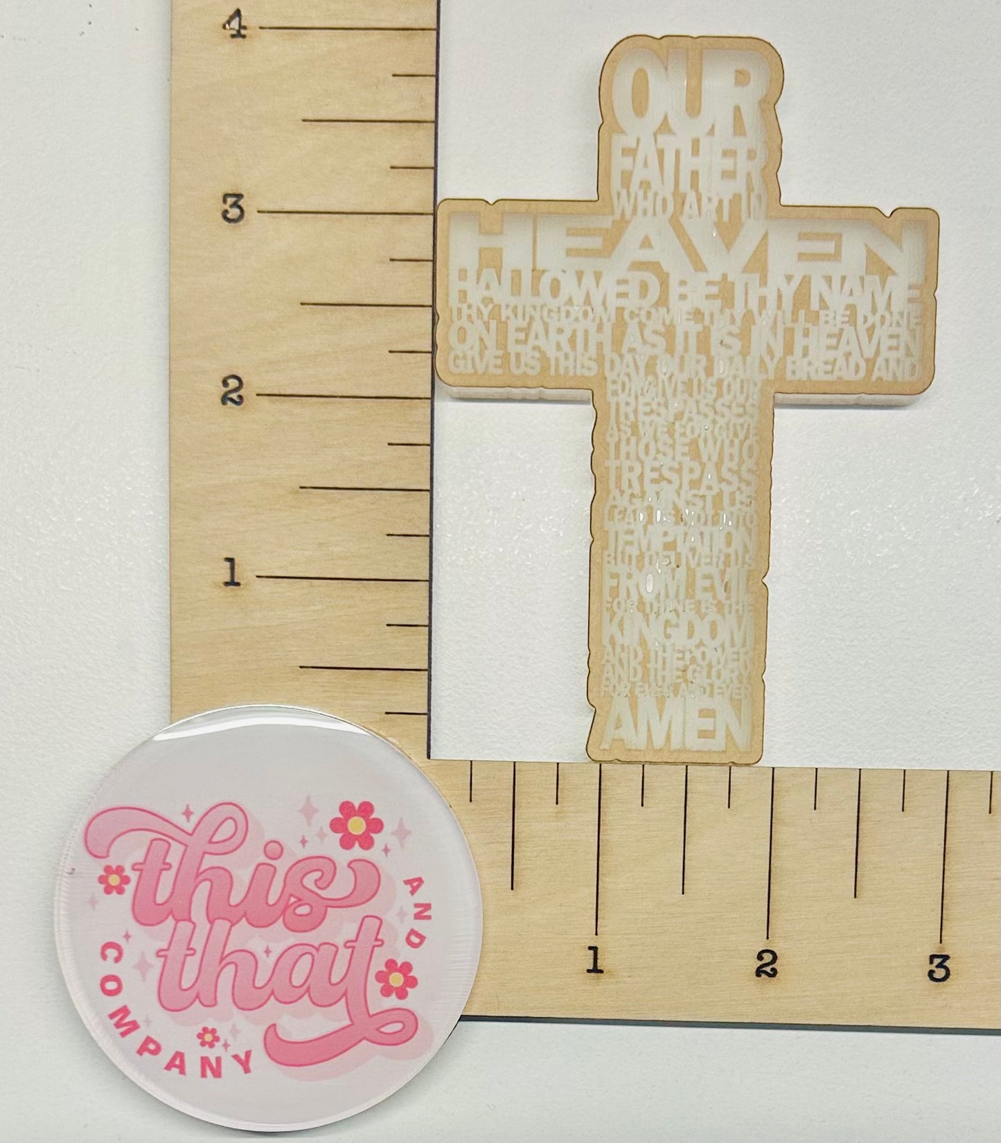 Silicone Mold For Resin | "Our Father" Prayer Cross Flat/ Wall Hanging