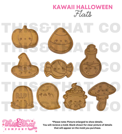 Silicone Mold for Resin | Kawaii Halloween Flats