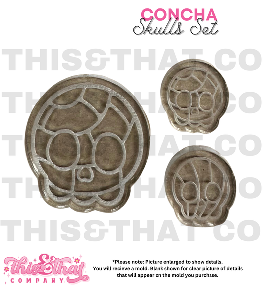Silicone Mold For Resin | Concha Skulls