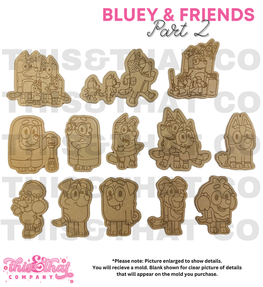 Silicone Mold For Resin | Blue Dog & Friends Mold
