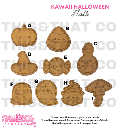 Silicone Mold for Resin | Kawaii Halloween Flats