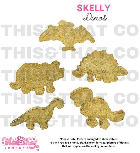 Silicone Mold for Resin | Skeleton Dinos