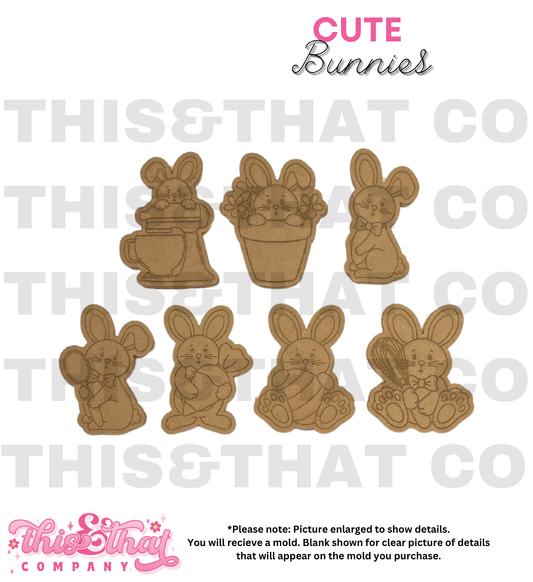 Silicone Mold For Resin | Cute Bunnies