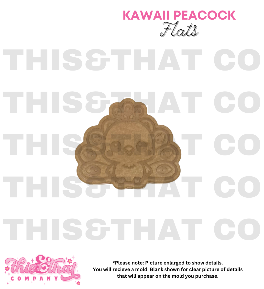 Silicone Mold for Resin | Kawaii Peacock Flat