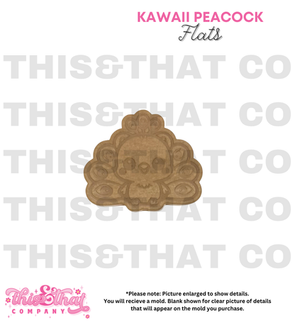 Silicone Mold for Resin | Kawaii Peacock Flat