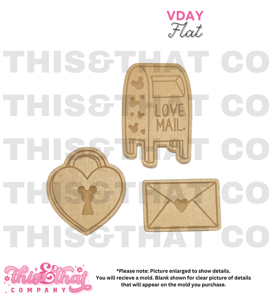 Silicone Mold For Resin | VDay Flats