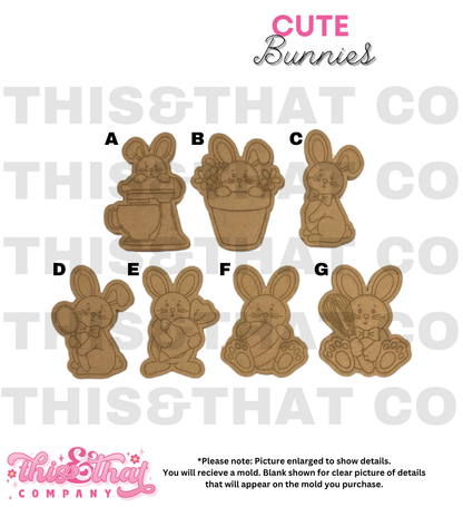 Silicone Mold For Resin | Cute Bunnies