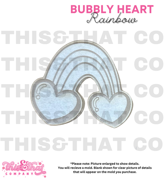 Silicone Mold for Resin | Rainbow Heart Flat