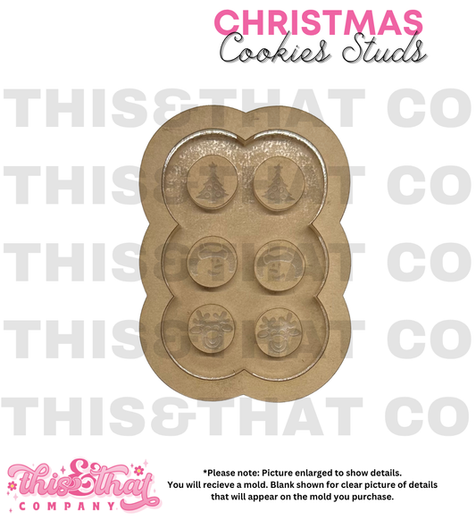 Silicone Mold For Resin | Christmas Cookies Stud/ Bits