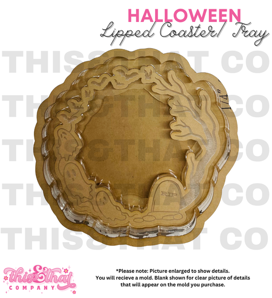 Silicone Mold For Resin | Halloween Lipped Coaster