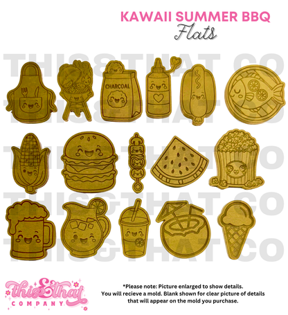 Silicone Mold for Resin | Kawaii Summer BBQ Flats