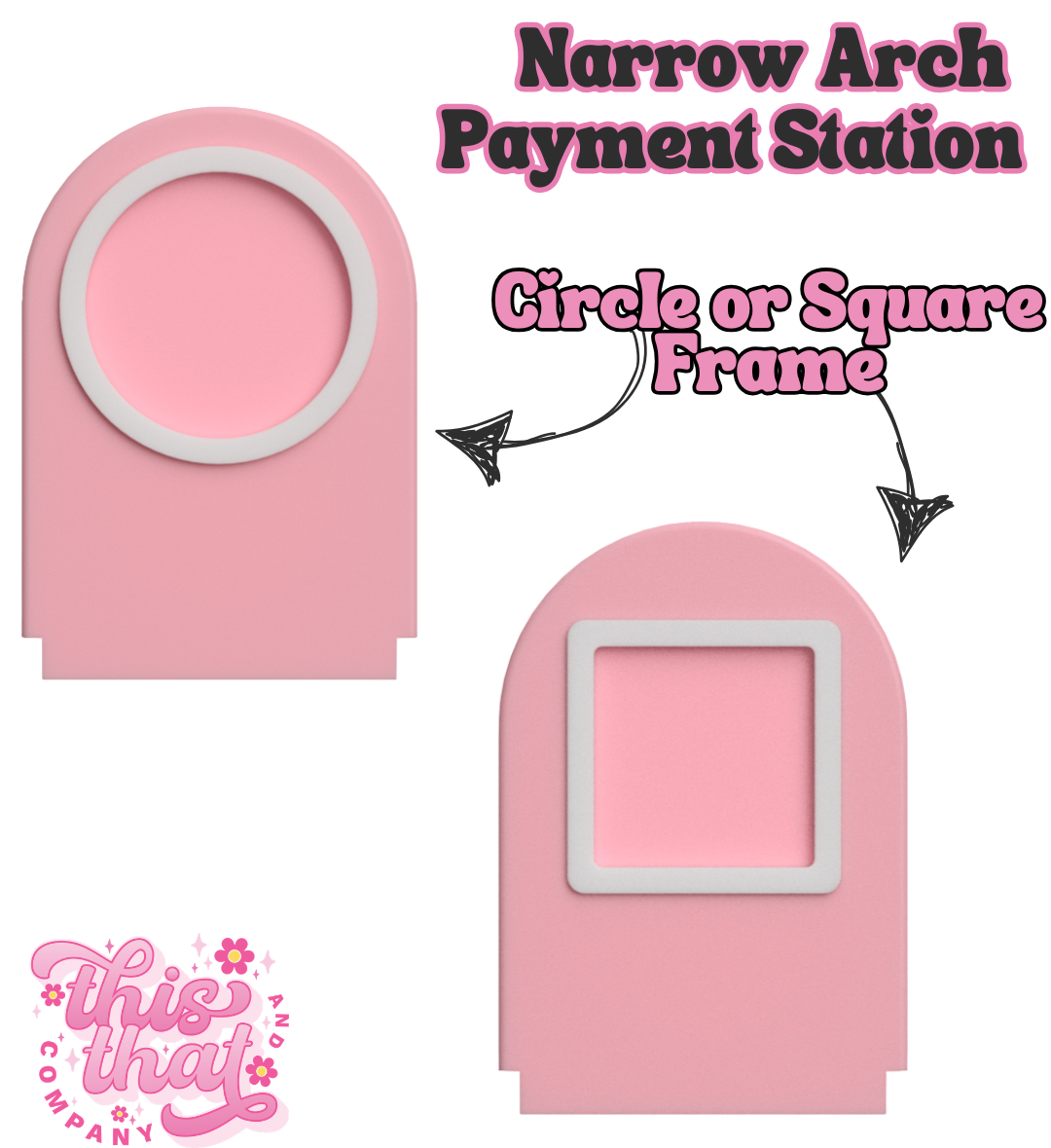 3D Print | Payment Station | FULLY CUSTOMIZABLE | Narrow Arch