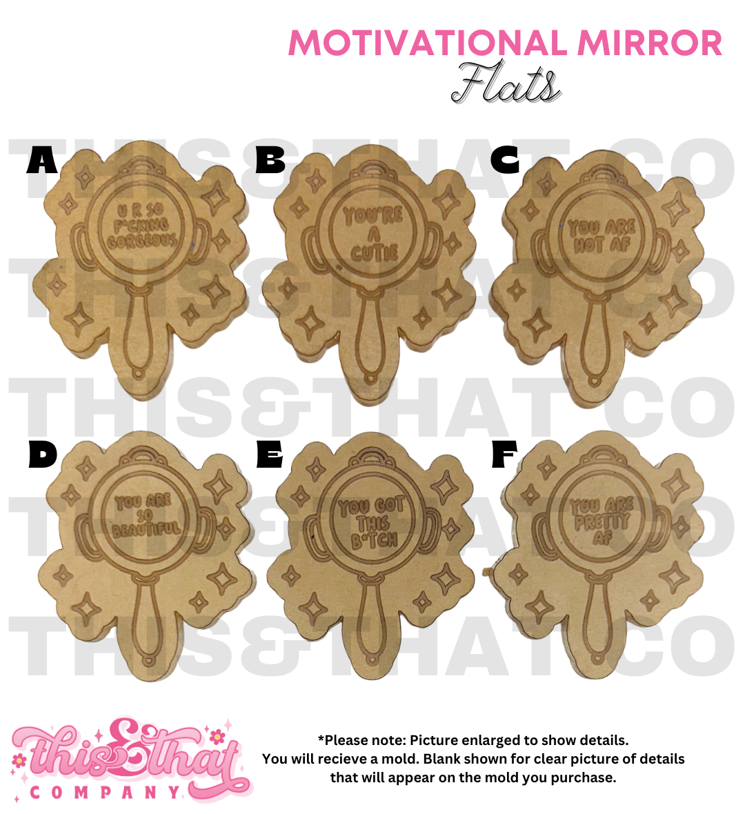 Silicone Mold For Resin |  Motivational Mirrors