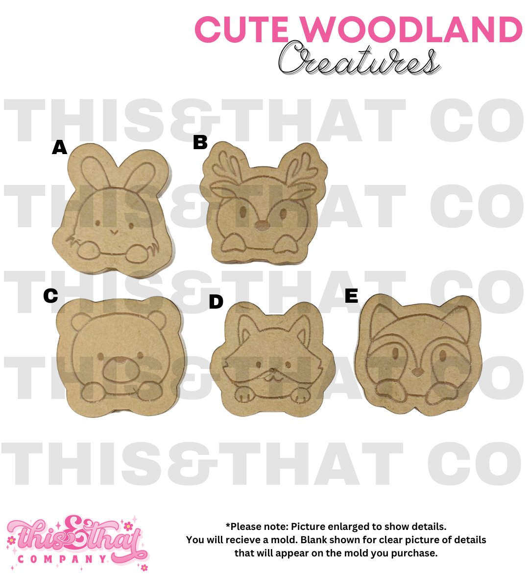 Silicone Mold For Resin | Cute Woodland Creatures
