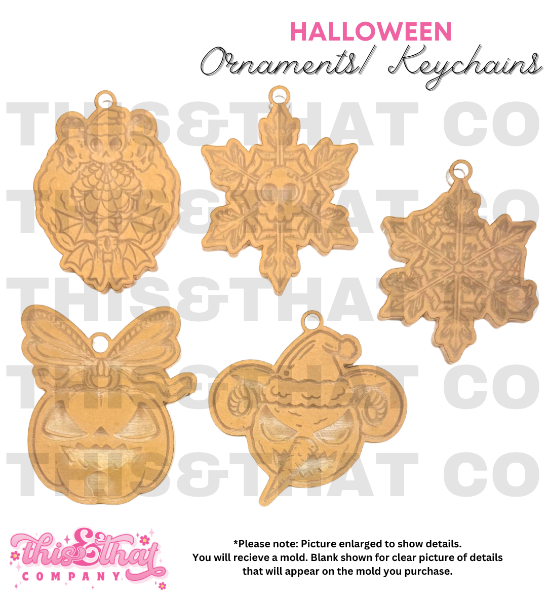 Silicone Mold for Resin | Halloween Keychains/ Orrnaments