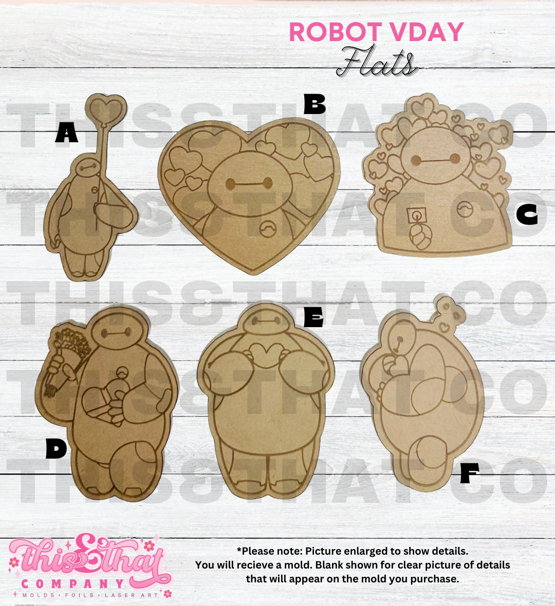 Silicone Mold For Resin | VDay Robot Flats