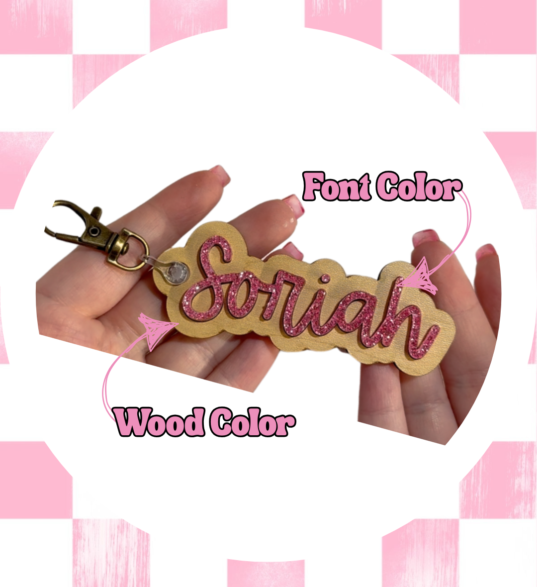 Laser Cut | Acrylic Keychains | Backpack Tags | Name Tag | Wood/ Acrylic Personalized Tag/ Keychain