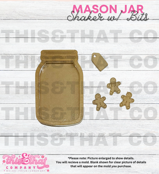 Silicone Mold For Resin | Cookie Jar Shaker with Bits
