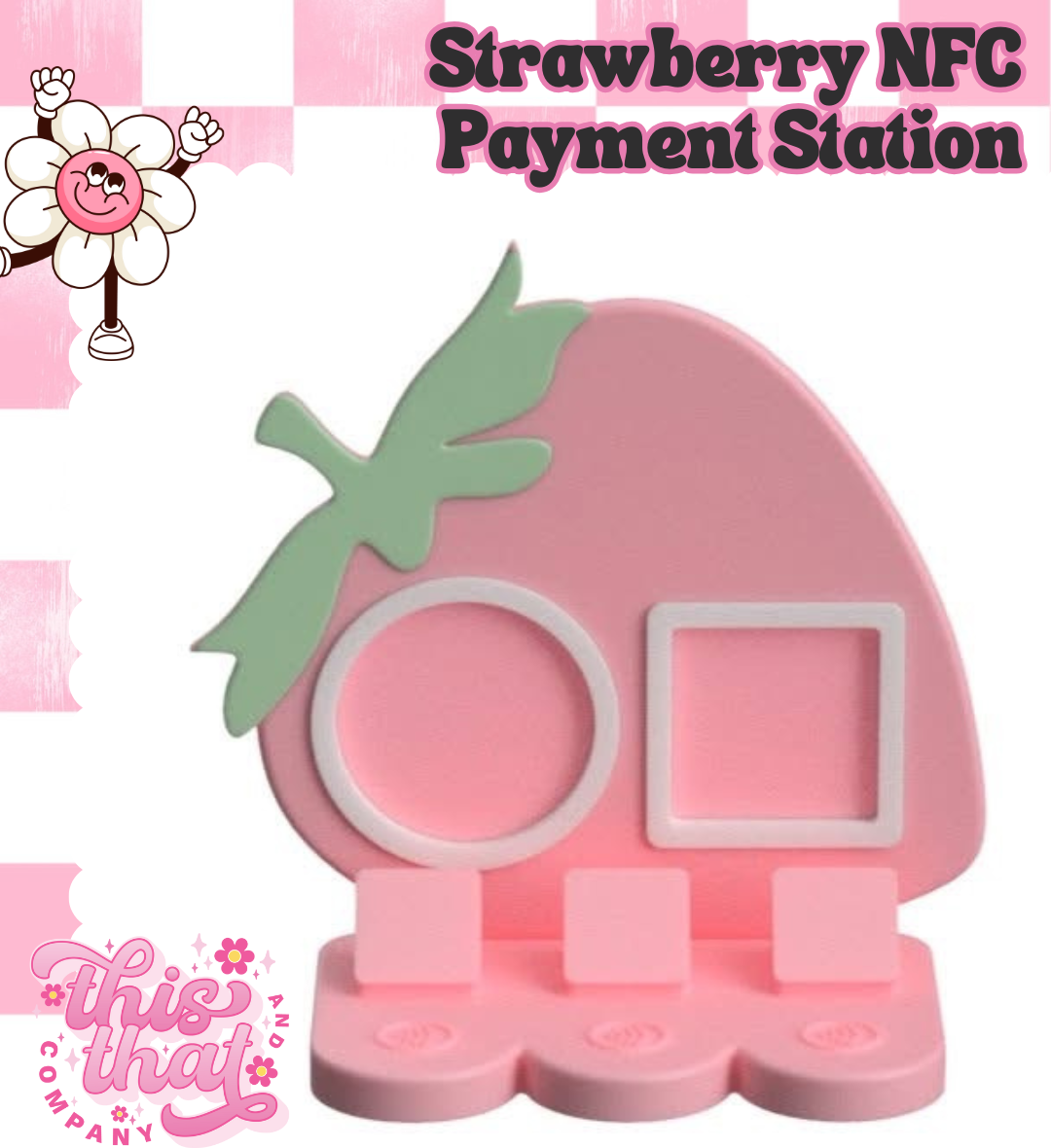 3D Print | Payment Station | FULLY CUSTOMIZABLE | Strawberry